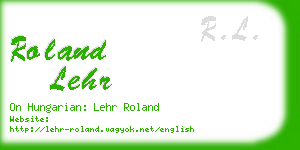 roland lehr business card